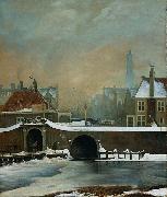 Wouter Johannes van Troostwijk The Raamgate at Amsterdam oil on canvas